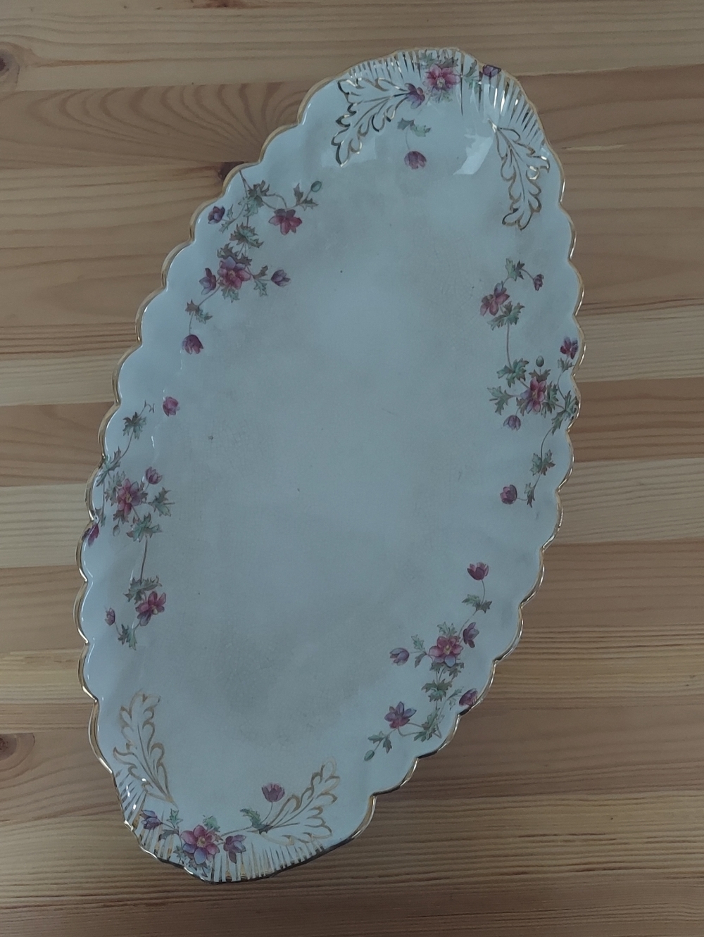 Vintage Floral Serving Platter